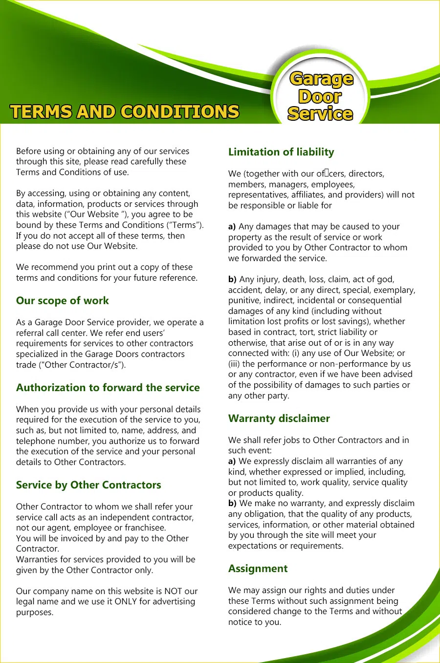 Master Garage Door Service New York, NY 212-918-5396